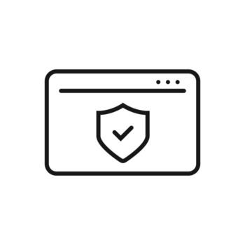 editable icono de proteccion navegador página, vector ilustración aislado en blanco antecedentes. utilizando para presentación, sitio web o móvil aplicación