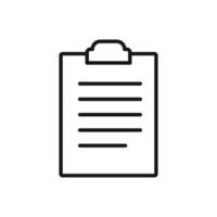 Editable Icon of Clipboard, Vector illustration isolated on white background. using for Presentation, website or mobile app