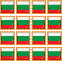 Pattern cookie with flag country Bulgaria in tasty biscuit png