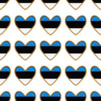 Pattern cookie with flag country Estonia in tasty biscuit png