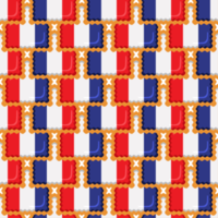 Pattern cookie with flag country France in tasty biscuit png