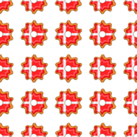 Pattern cookie with flag country Denmark in tasty biscuit png