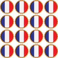 modelo Galleta con bandera país Francia en sabroso galleta png