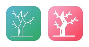 icono de vector de árbol seco