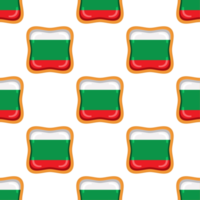 padronizar bolacha com bandeira país Bulgária dentro saboroso bolacha png