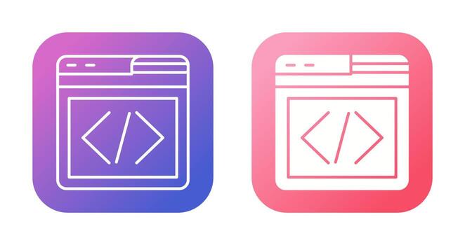 icono de vector de programación web