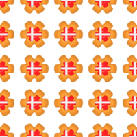patroon koekje met vlag land Denemarken in smakelijk biscuit png
