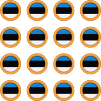 patroon koekje met vlag land Estland in smakelijk biscuit png