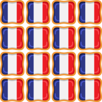 Pattern cookie with flag country France in tasty biscuit png