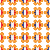 Pattern cookie with flag country France in tasty biscuit png