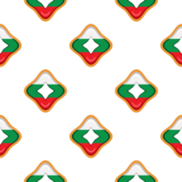 Pattern cookie with flag country Bulgaria in tasty biscuit png