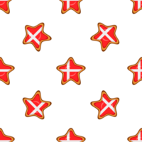 Pattern cookie with flag country Denmark in tasty biscuit png