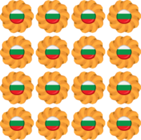 modelo Galleta con bandera país Bulgaria en sabroso galleta png