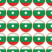 Pattern cookie with flag country Bulgaria in tasty biscuit png