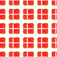 patroon koekje met vlag land Denemarken in smakelijk biscuit png