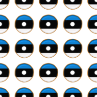 Pattern cookie with flag country Estonia in tasty biscuit png