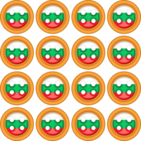 Pattern cookie with flag country Bulgaria in tasty biscuit png