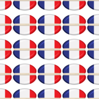 Pattern cookie with flag country France in tasty biscuit png