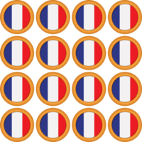 Pattern cookie with flag country France in tasty biscuit png