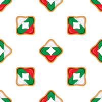 Pattern cookie with flag country Bulgaria in tasty biscuit png