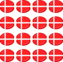 Pattern cookie with flag country Denmark in tasty biscuit png