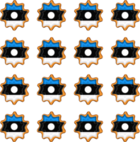 Pattern cookie with flag country Estonia in tasty biscuit png