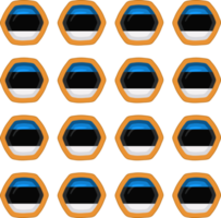 patroon koekje met vlag land Estland in smakelijk biscuit png