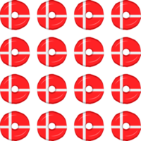 Pattern cookie with flag country Denmark in tasty biscuit png