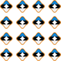 Pattern cookie with flag country Estonia in tasty biscuit png