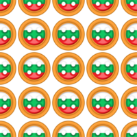 Pattern cookie with flag country Bulgaria in tasty biscuit png