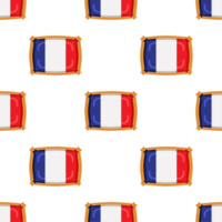 Pattern cookie with flag country France in tasty biscuit png