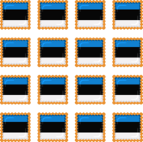 Pattern cookie with flag country Estonia in tasty biscuit png