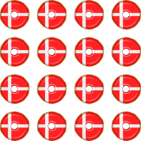 Pattern cookie with flag country Denmark in tasty biscuit png