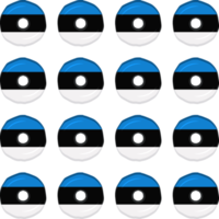 patroon koekje met vlag land Estland in smakelijk biscuit png