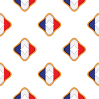 Pattern cookie with flag country France in tasty biscuit png