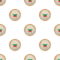 Pattern cookie with flag country Bulgaria in tasty biscuit png