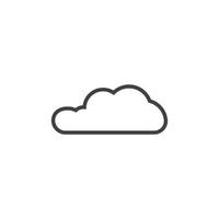 nube logo vector icono
