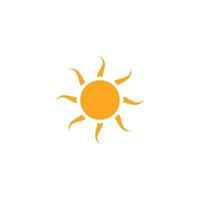 icono de vector de logotipo de ilustración de sol