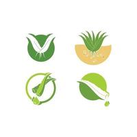 Aloevera logo icono diseño ilustración vectorial vector