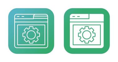 icono de vector de configuración del navegador