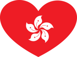 hong kong bandera corazón forma png