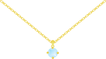 Gold Halskette mit Diamant Anhänger png