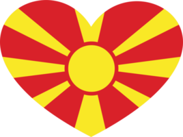 Macedônia bandeira coração forma png