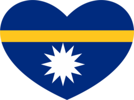 nauru drapeau cœur forme png