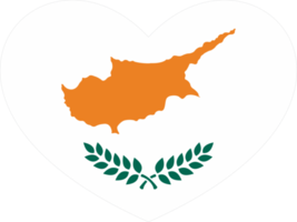 Cyprus flag heart shape PNG