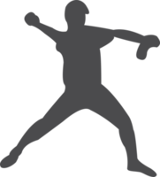 Baseball player silhouette PNG