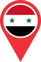 Syria flag pin map location png