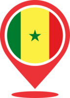 senegal flagga stift Karta plats png