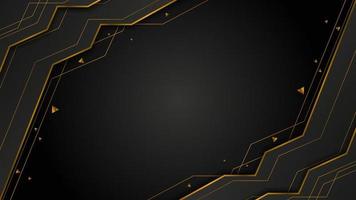 luxury futuristic background with gold and black colors, luxury banner background design template vector