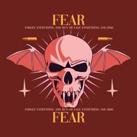 design Fear for T-Shirt vector